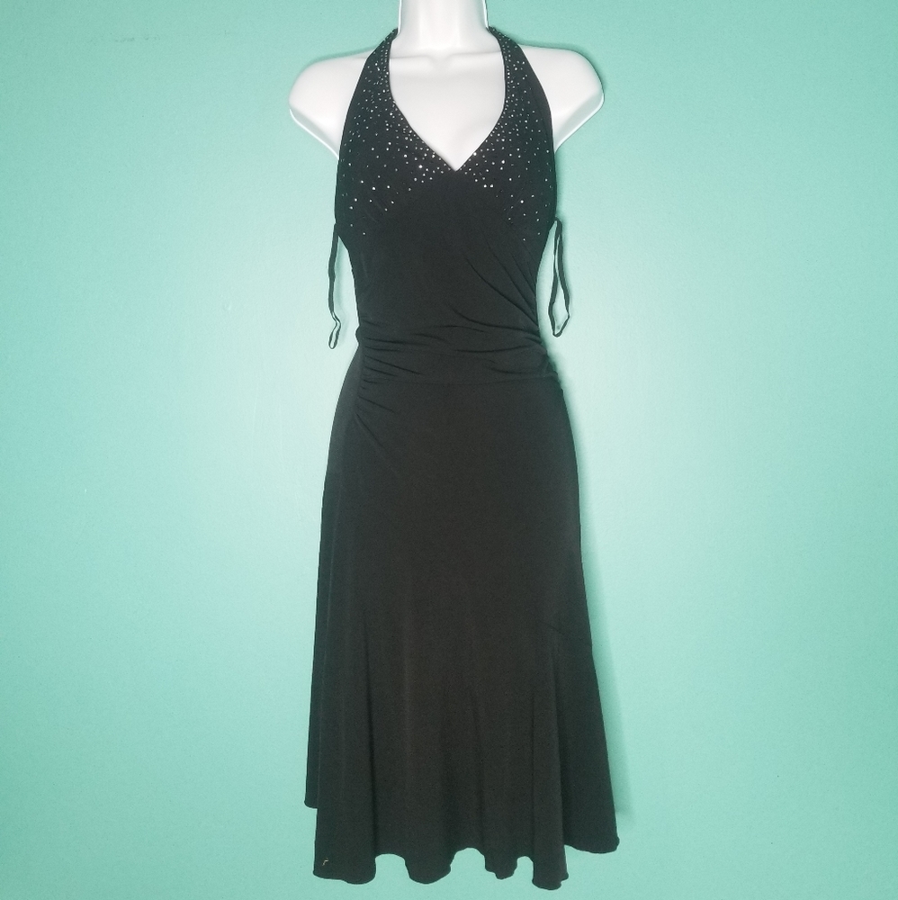 Ruby Rox black bedazzled dress womens Small